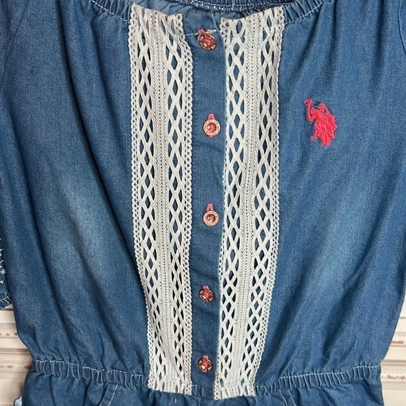 NWOT Girls Denim Romper - Picture 5 of 5